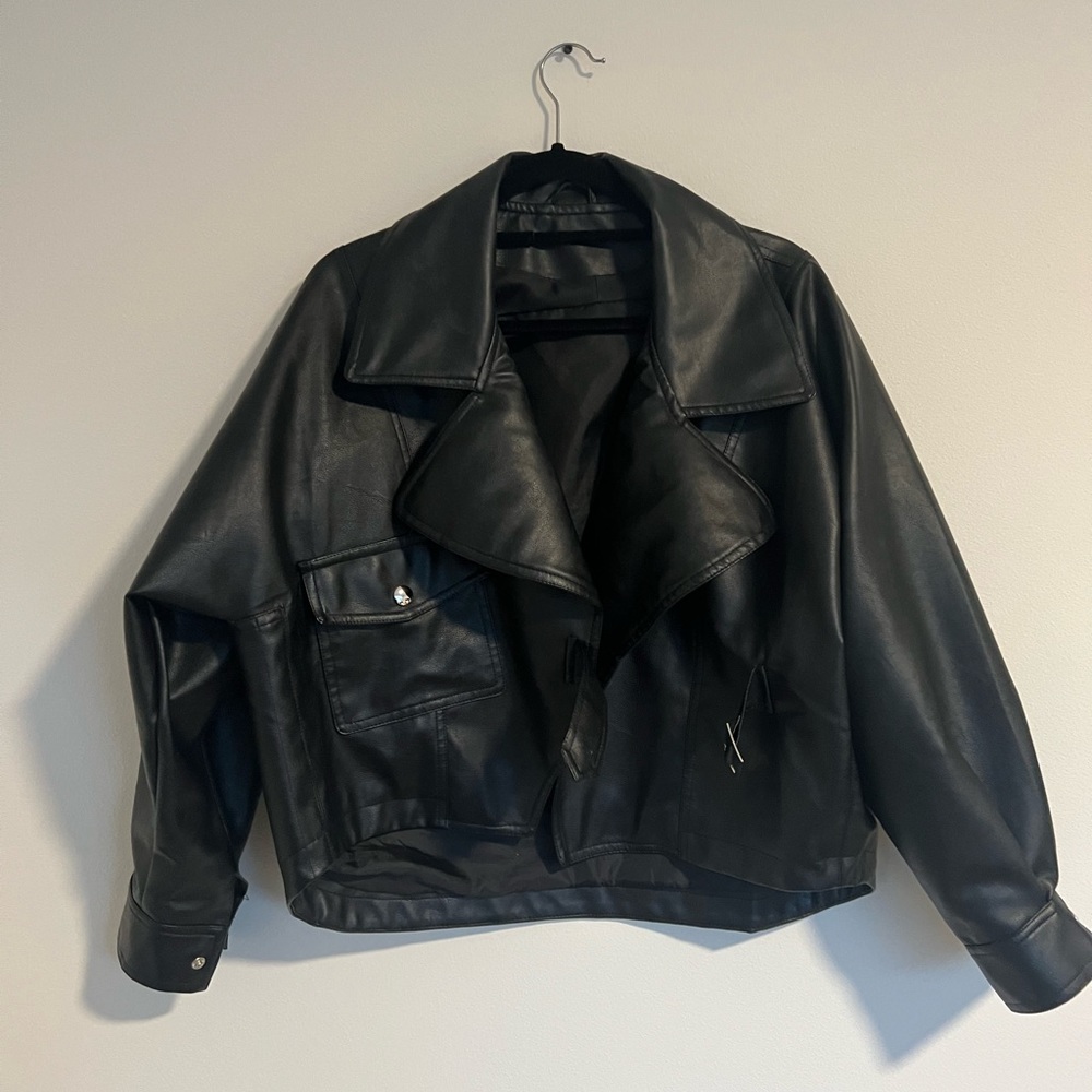 Leather Jacket oversized fit